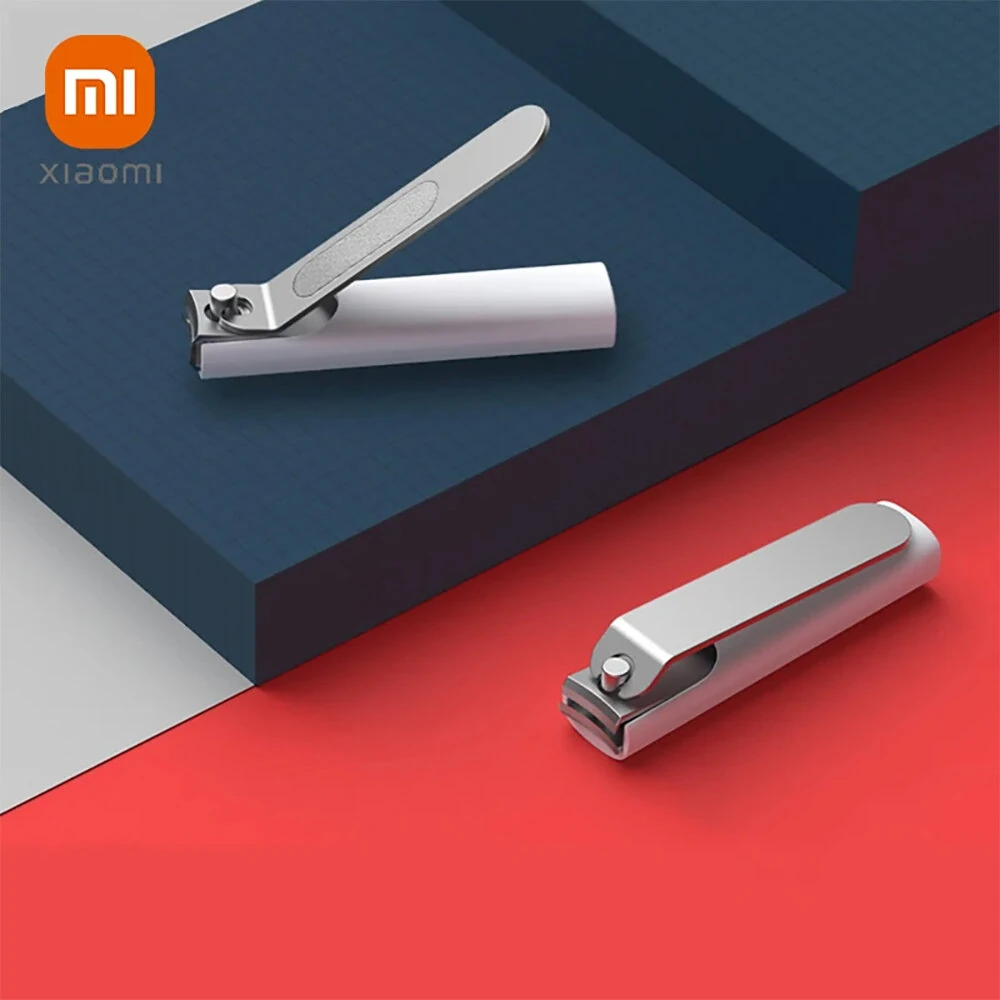 (image for) XIAOMI Mijia Portable Anti-Splash Nail Clipper 420 Stainless Steel Sharp Portable Pedicure Trimmer Nails File with Storage Tray